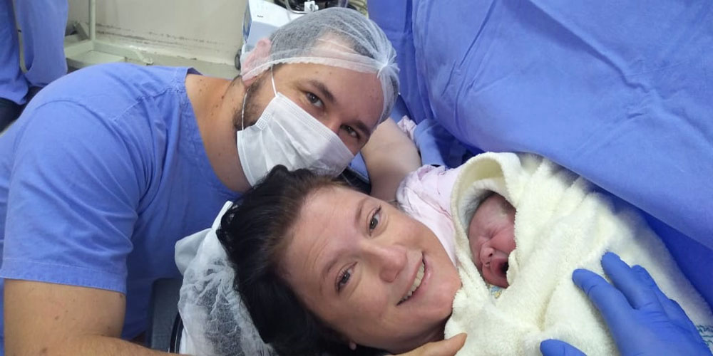 Theo é o primeiro bebê de 2020 nascido no Hospital de Caridade Foto: HC/Divulgação