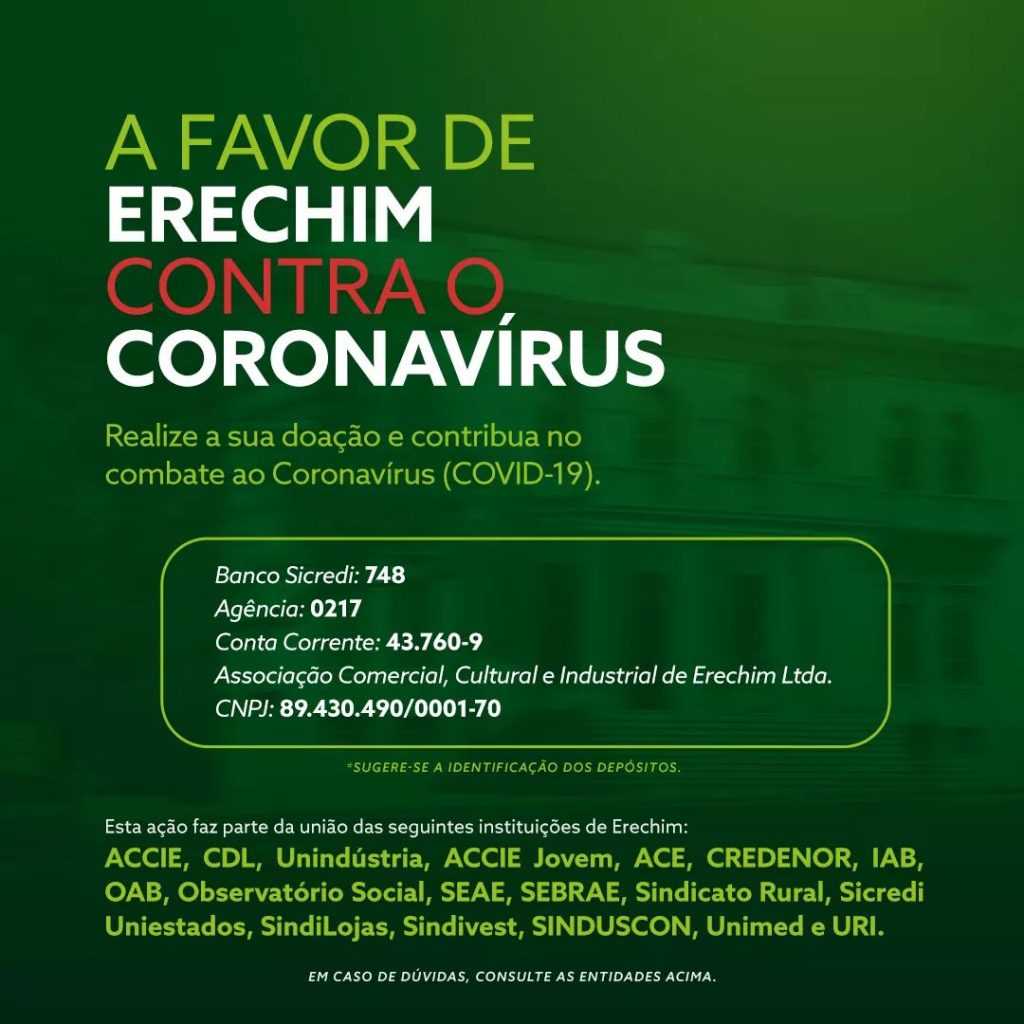 CDL_campanha A favor de Erechim contra o coronavirus