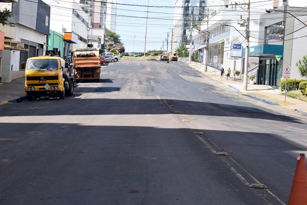 E a Rua São Paulo está parcialmente interditada | Foto: Prefeitura de Erechim/Ascom